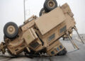 Military Humvee Crashes Over I-90 Wall in Bellevue’s Eastgate Neighborhood