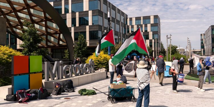 18 Arrested at Microsoft Campus During Second Day of Pro-Palestinian Protests