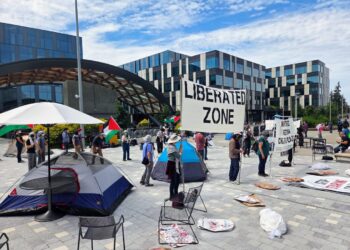 Protesters Set Up Temporary Encampment at Microsoft Over Israel Contracts