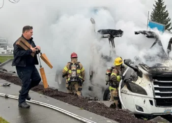 Semi-Truck Fire Sparks Brush Blaze, Shuts Down Lane on State Route 169 in Maple Valley