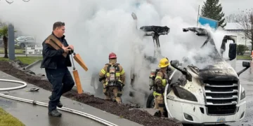 Semi-Truck Fire Sparks Brush Blaze, Shuts Down Lane on State Route 169 in Maple Valley