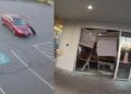 Tow Attempt Turns to Chaos as Car Crashes into University Place Restaurant, Twice