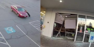 Tow Attempt Turns to Chaos as Car Crashes into University Place Restaurant, Twice