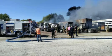 Two Dead After Small Plane Crashes Near Fort Worth’s Hicks Airfield, Multiple Semi-Trucks Catch Fire