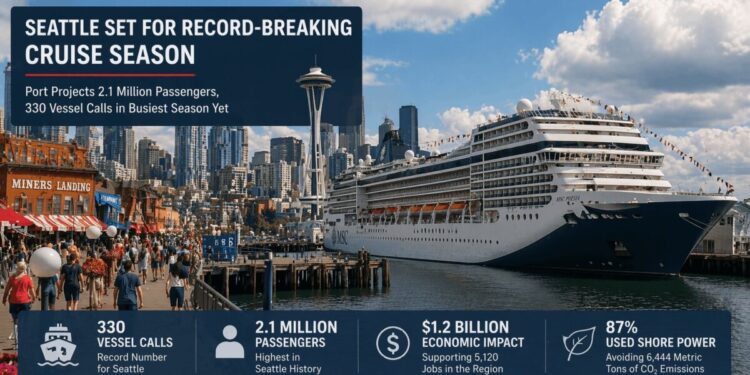 Seattle Set for Record-Breaking Cruise Season With 2.1 Million Passengers Expected